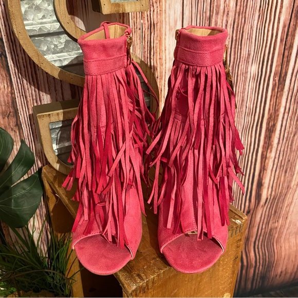 Fuschia Fringe Ankle Bootie - Picture 5 of 15